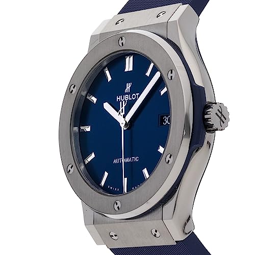 Pre-Owned Hublot Classic Fusion Automatic Watch - Blue Dial (Model 511.NX.7170.RX)