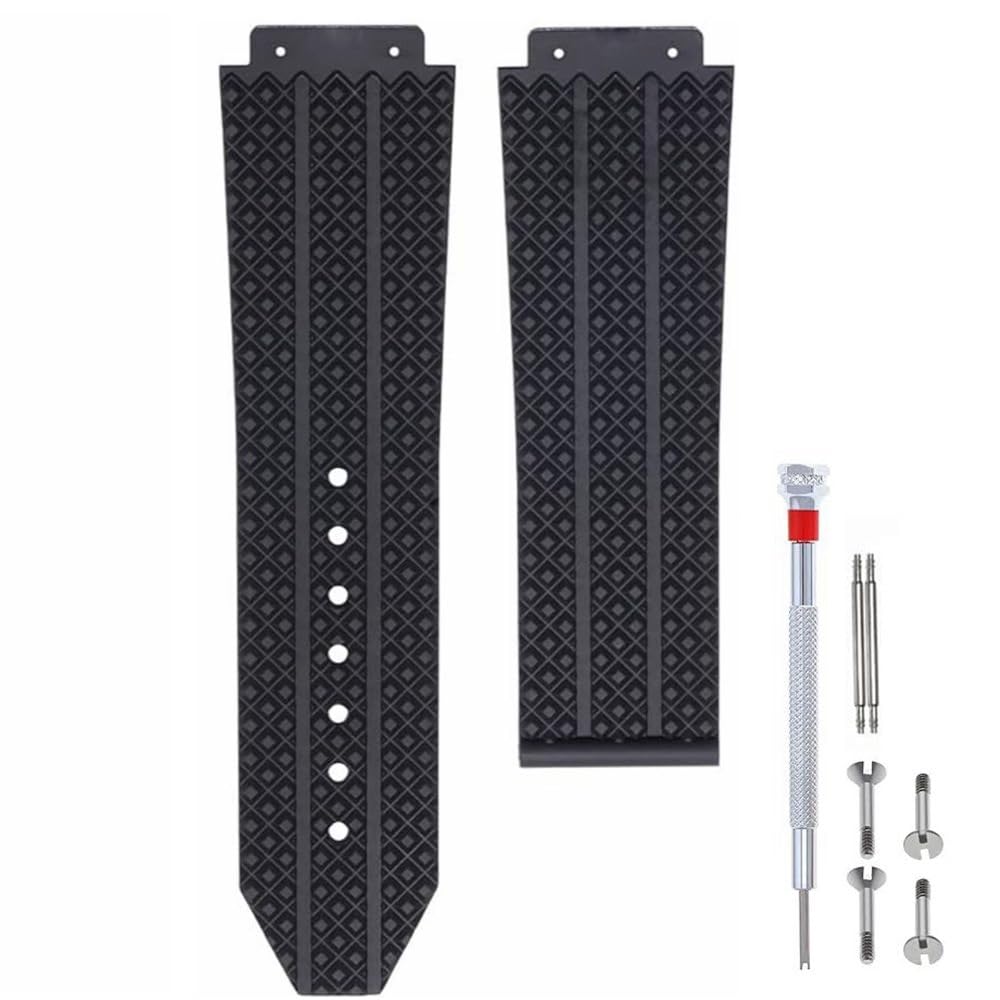 Silicone Replacement Watch Band for Hublot Big Bang - Compatible with 19mm*25mm*22mm Big Bang Watches